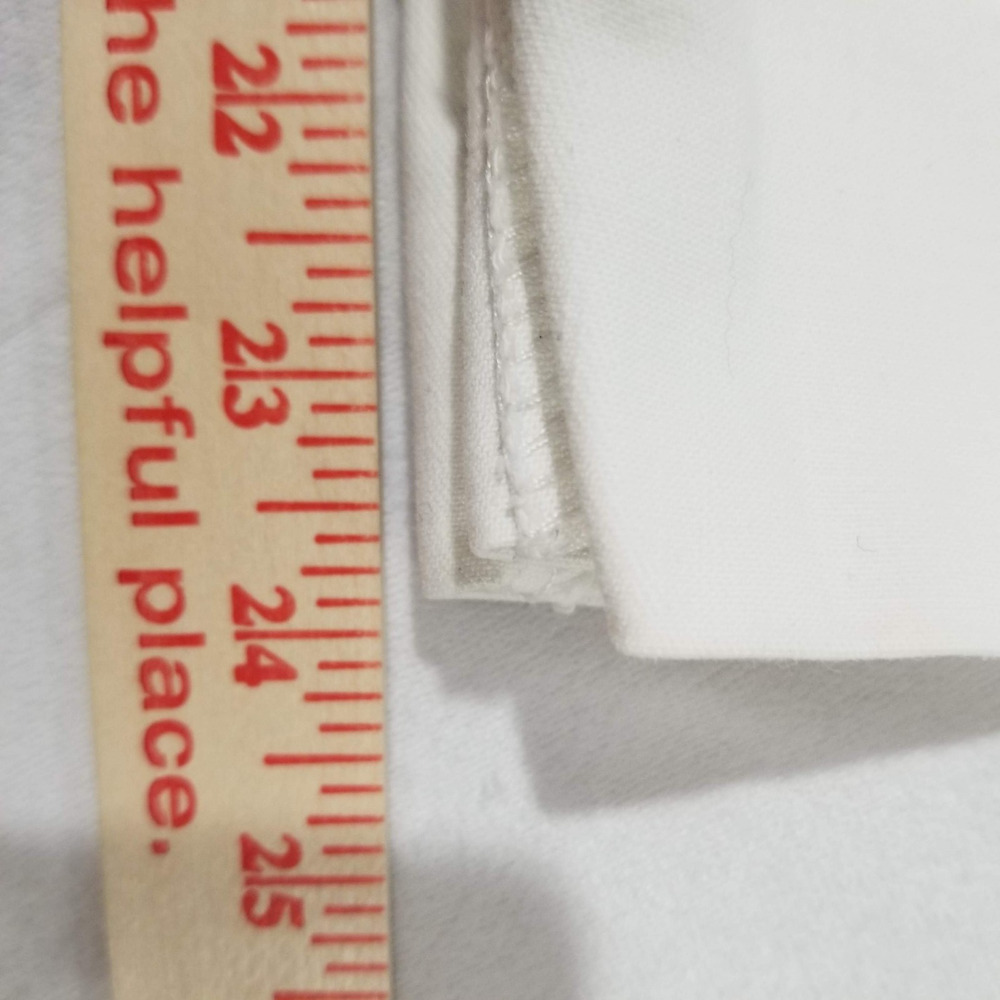 White House Black Market "Blanc" Jeans Size 8 White Cuffed Crop Embroidered - Picture 8 of 9
